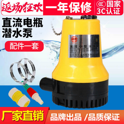 12V 24V直流水泵 電動車澆地農用抽水機船用潛水泵 小型水泵