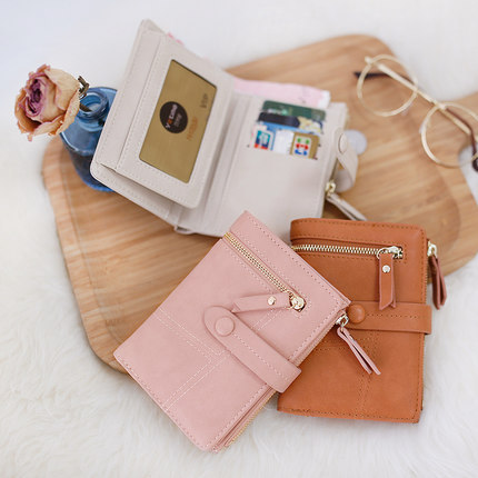 Women's Solid Color Pu Leather Hook Loop Wallets display picture 3