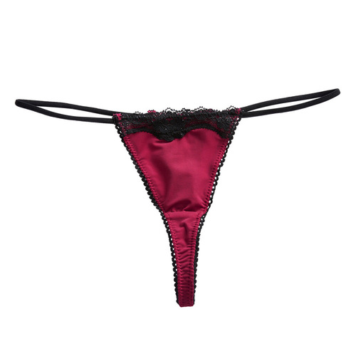 New thong women's thin strap lace slippery sexy low-waist underwear seamless briefs beautiful buttocks for all seasons k585