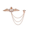 Fashionable angel wings with tassels, brooch English style, suit, accessory lapel pin, pin, Korean style