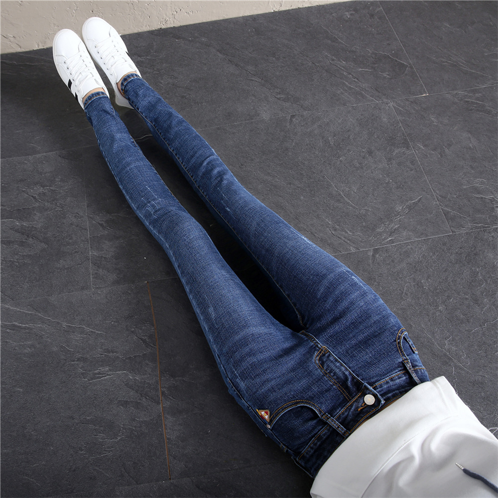 Jeans women's tight feet pants spring an...