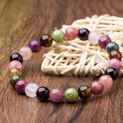 natural Tourmaline Bracelet Brazil Natural tourmaline Lap Bracelet Entry-level colour Tourmaline Bracelet Hand string wholesale