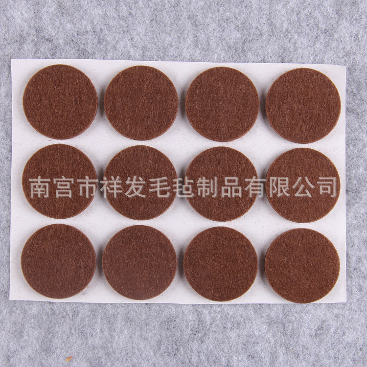 定制卷材毛毡垫片自粘毛毡垫单个背胶毛毡垫桌椅脚垫