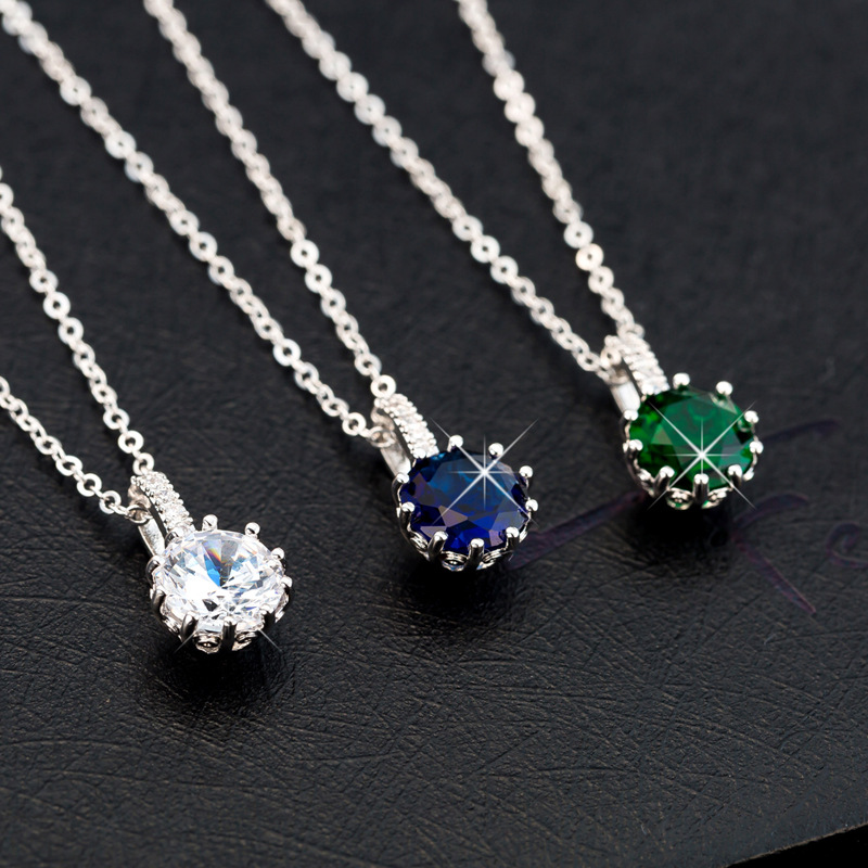 Brand copper multicoloured pendant with zircon