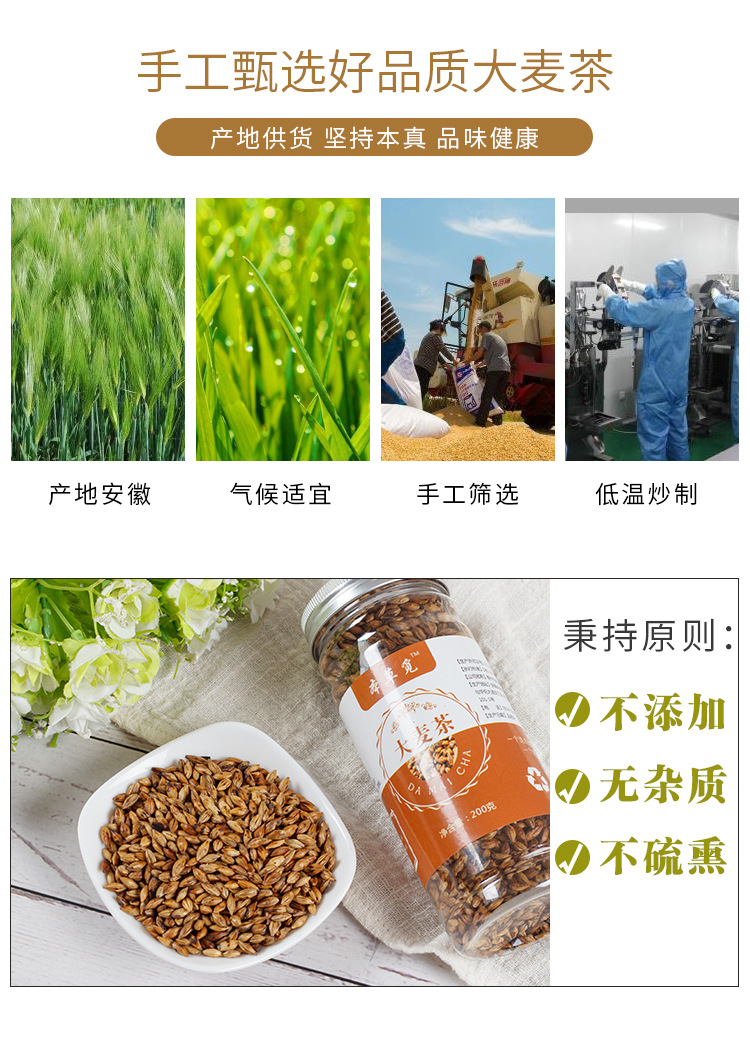 Roasted Barley Tea (Hordeum vulgare) — Aromatic Canned Herbal Tea, 200g overview