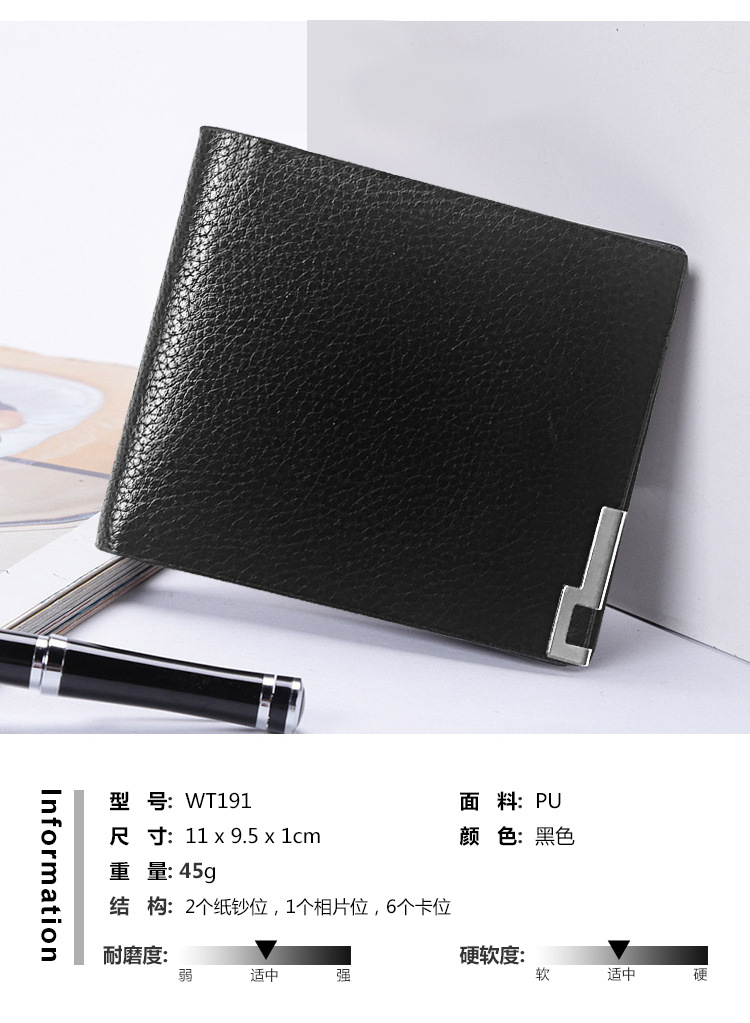 Fashion Simple Korean Youth Soft Wallet display picture 1