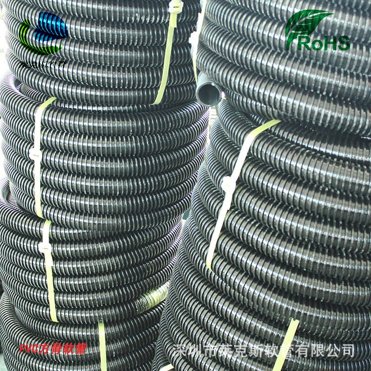 PVC塑筋软管 PVC吸尘软管 PVC塑筋螺旋增强管颜色规格任意定制