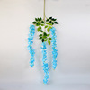 Spot wholesale wedding decorative flower simulation flower living room decorative bean petrolement plastic flower vine encrypted wisteria flower special offer