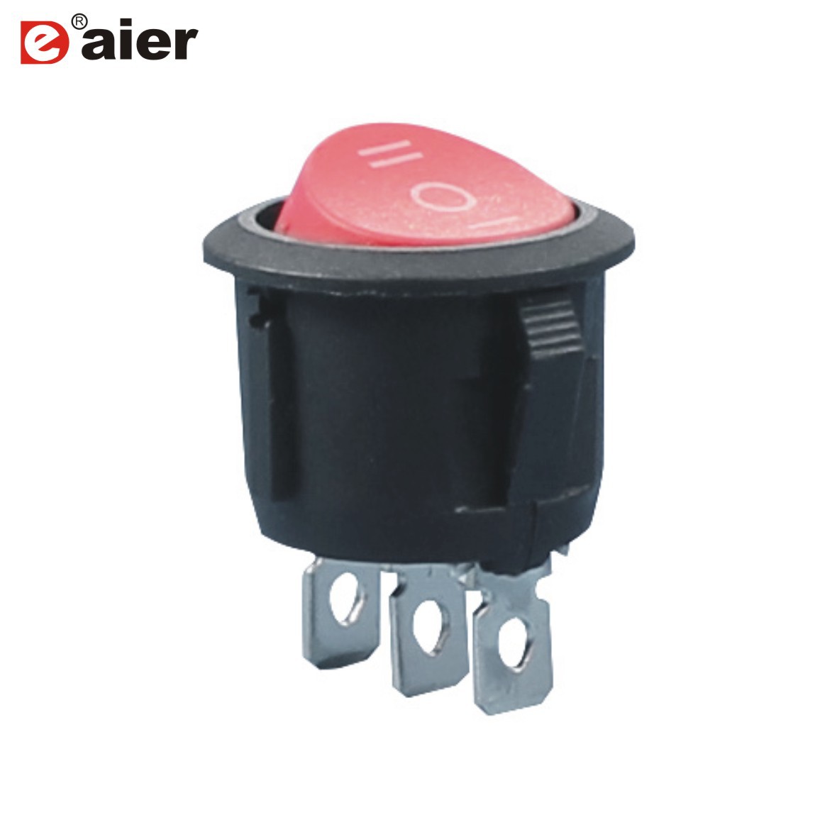 KCD3-5-103供应圆型三档船形开关 三脚船型开关 圆形红盖船型开关