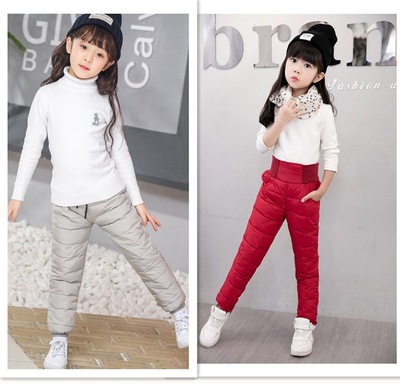 2017 children Down pants Down cotton-padded trousers Paige Warm pants Boy girl Children baby Korean Edition