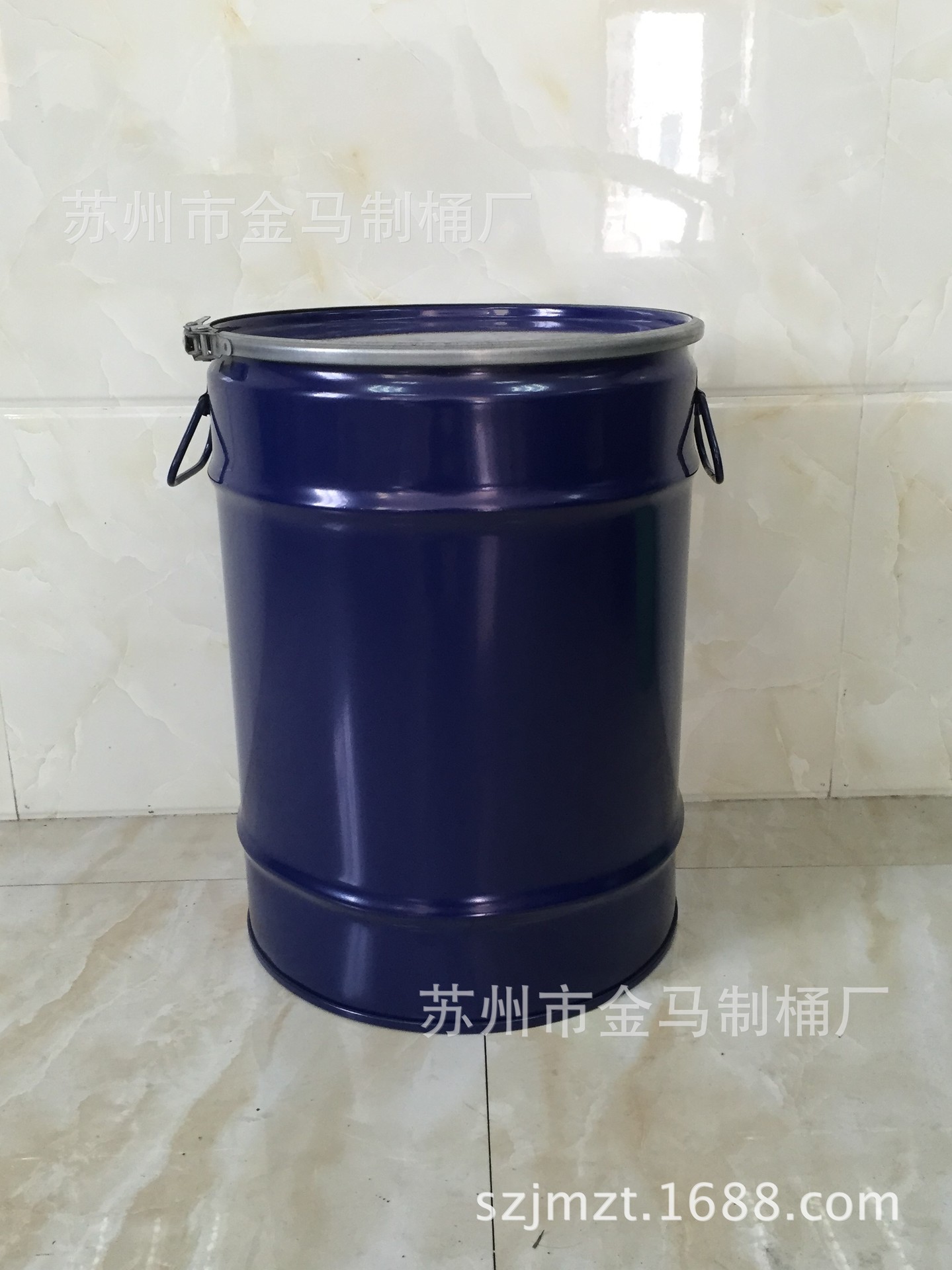 全新化业包装桶 50L缩口双环物流铁桶开口大容量包装容器 可定 做