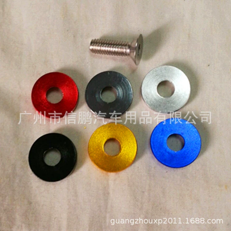 M6 * 16MM Болт из нержавеющей стали 18MM Алюминиевый сплав Прокладка для модификации автомобиля Комплект винтов 10 комплектов/сумка