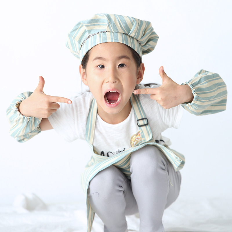 Pintura DE LOS NIÑOS delantal logotipo personalizado de Corea del arte de los niños lindos pintura hecha a mano para hornear delantal sin mangas