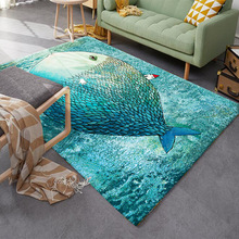北欧式简约现代美式抽象客厅地毯批发沙发茶几垫床边毯卧室可机洗