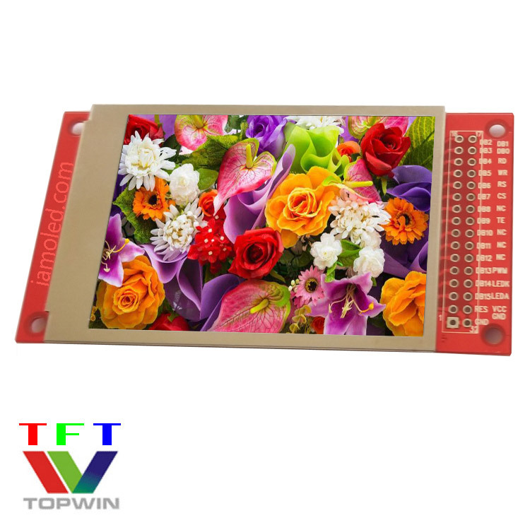 2.8英寸全彩色液晶TFT-LCD全视角点阵屏240x320分辨率拓微带PCB板