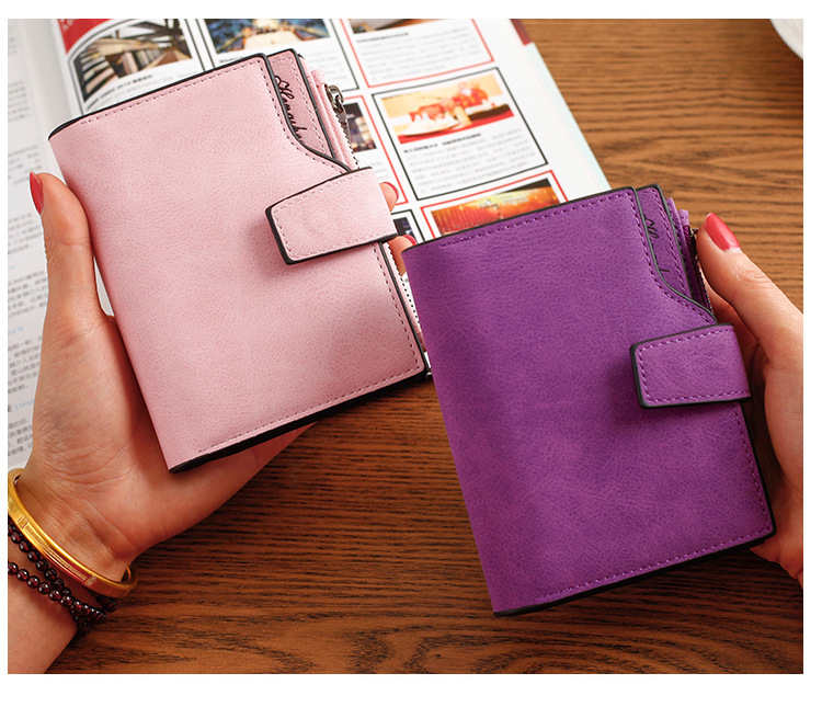 Women's Solid Color Pu Leather Side Zipper Card Holders display picture 2