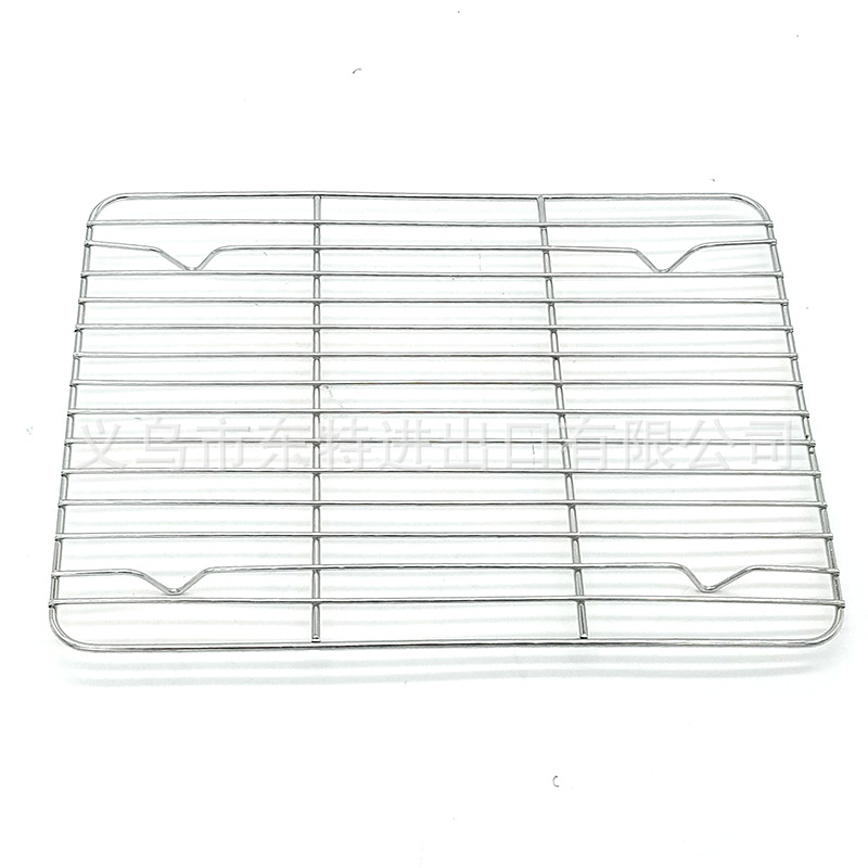 Stainless steel barbecue tray, oil drain rack, fried chicken, bread and pastry display rack, storage tray with mesh rack, square tray detail image 8