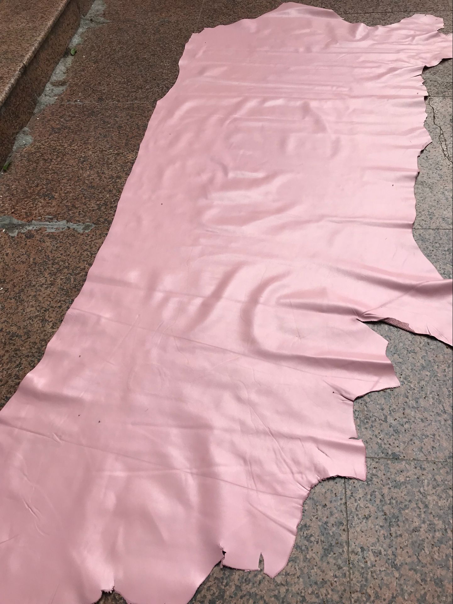 头层纳帕皮 头层牛皮 皮革皮料 牛皮面料 软牛皮 粉红色