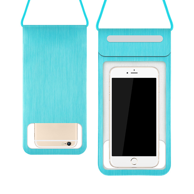 新款反光警示条PU手机防水袋触屏防摔手机套p30pro大尺寸手机通用