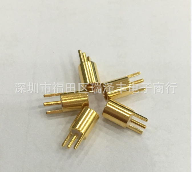 ie7耳机插座改装射频母座MMCX-KE母头三脚贴片圆柱型插口连接器