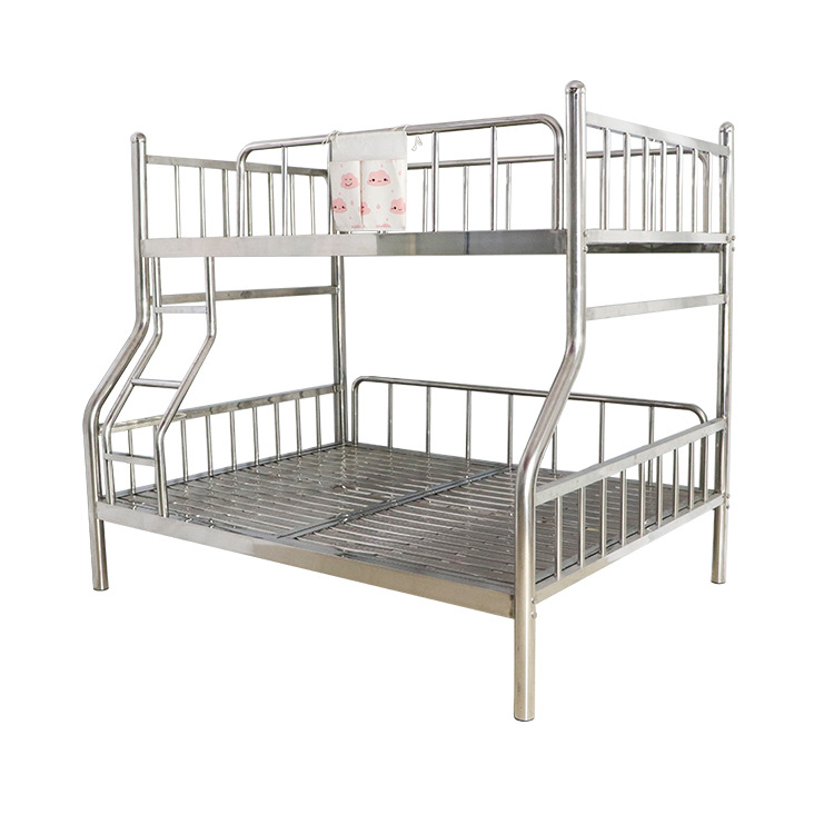 子母床不鏽鋼304家用員工宿舍上下鋪鐵架床高低定制出租屋公寓床