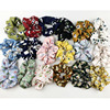 Shiffon cloth, fresh hair rope, Amazon, Korean style, floral print, 18 colors