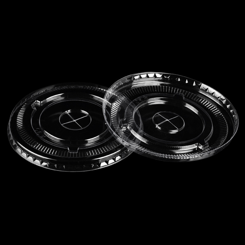 厂家直销高品质一次性塑料杯盖环保冷饮珍珠奶茶杯盖95直径平盖|ms