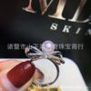 My girl's heart, bow, freshwater and sea water pearl ring