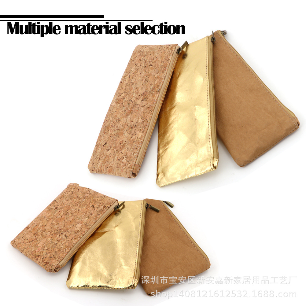 新款产品水洗牛皮纸笔袋*文具袋*耐麻洗不烂*可接受换尺寸定做