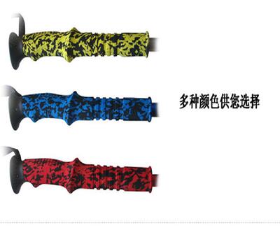 超輕7075手杖三節登山杖直柄加大護腕彩色EVA老人杖