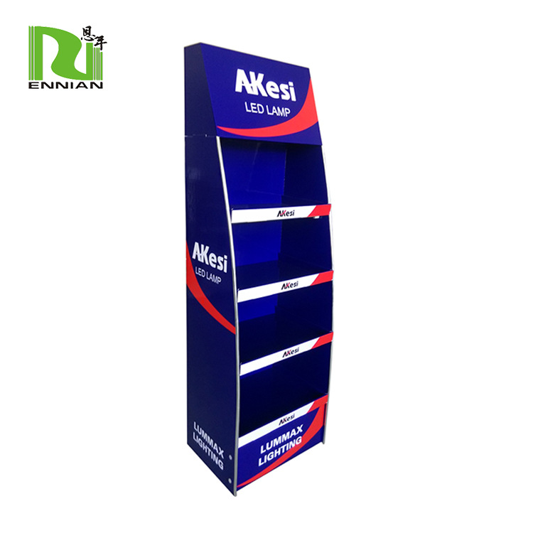 免费设计LED灯泡促销台 纸展示架促销架创意展示柜多功能