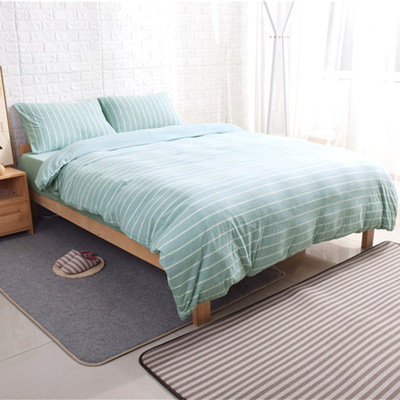 天竺棉被套日式针织棉条纹被套单品床上用品代发单人双人批发|ms