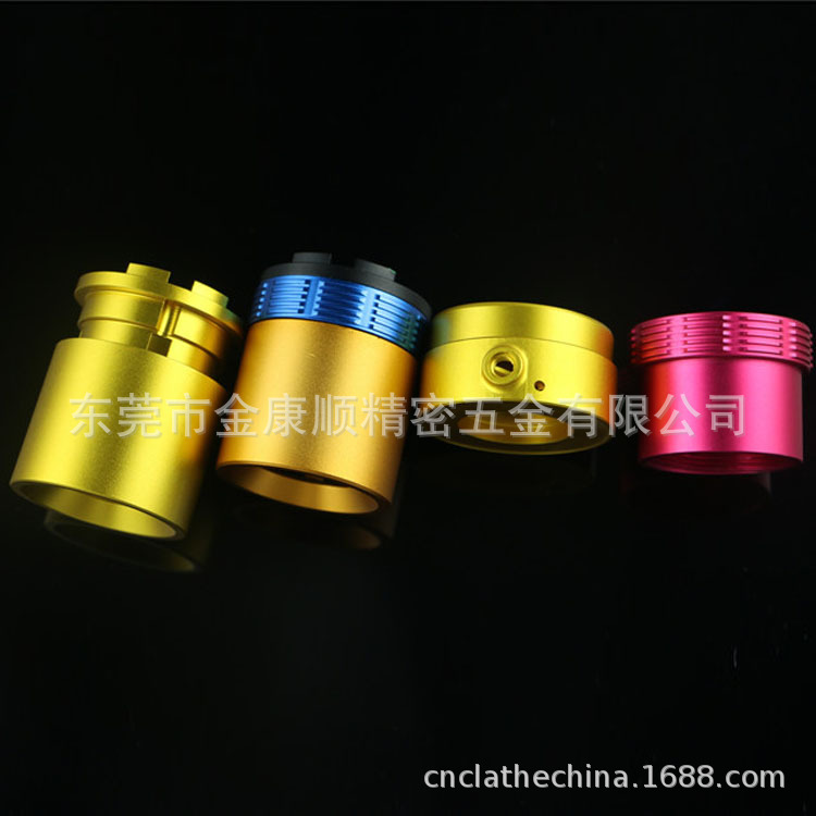 CNC数控车削件加工 金属螺母 五金紧固件 阳极氧化笔配件定制
