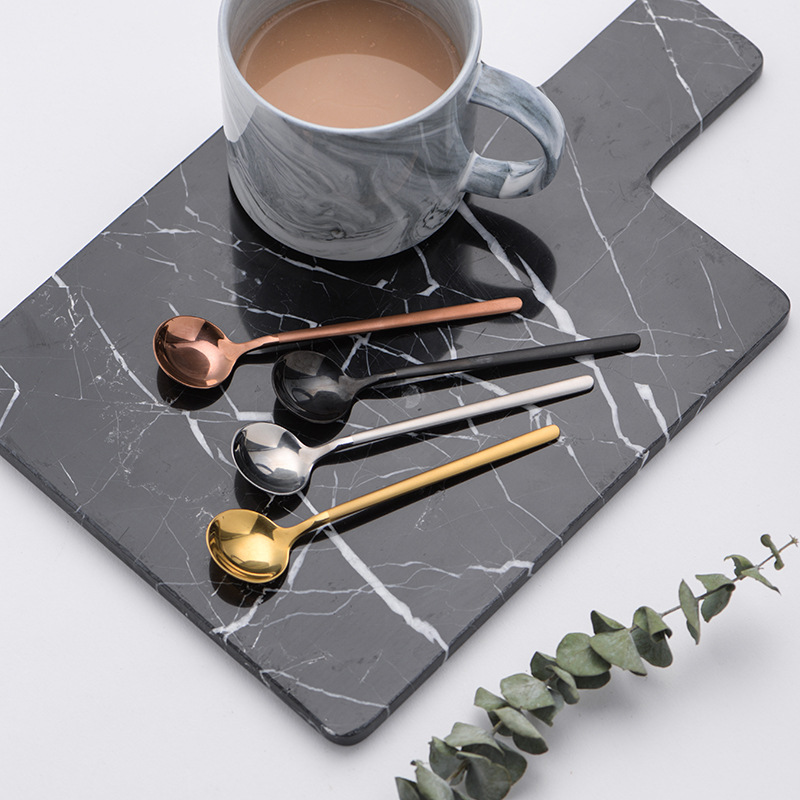 Direct From The Maufacturer: 304 Stailess Steel Coffee Creative 13cm Dessert Stirrig Roud Spoo, Titaium Small_voghion.com
