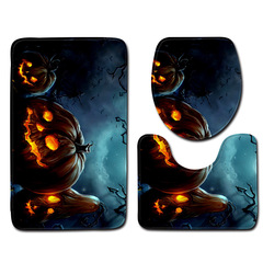 Halloween bathroom toilet set three-piece mat door mat bathroom rug eBay Amazon AliExpress goods source