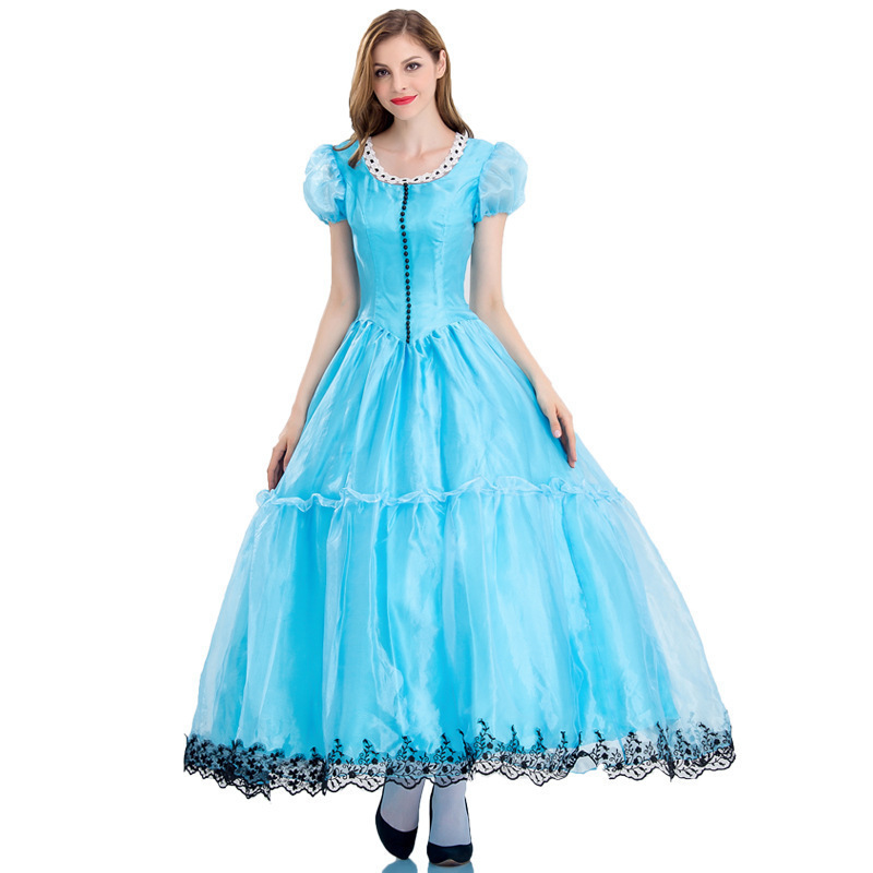 Halloween Costume Adult Alice Fantasy Wonderland Princess Costume Fairy Tales Princess Dress Stage Costume
