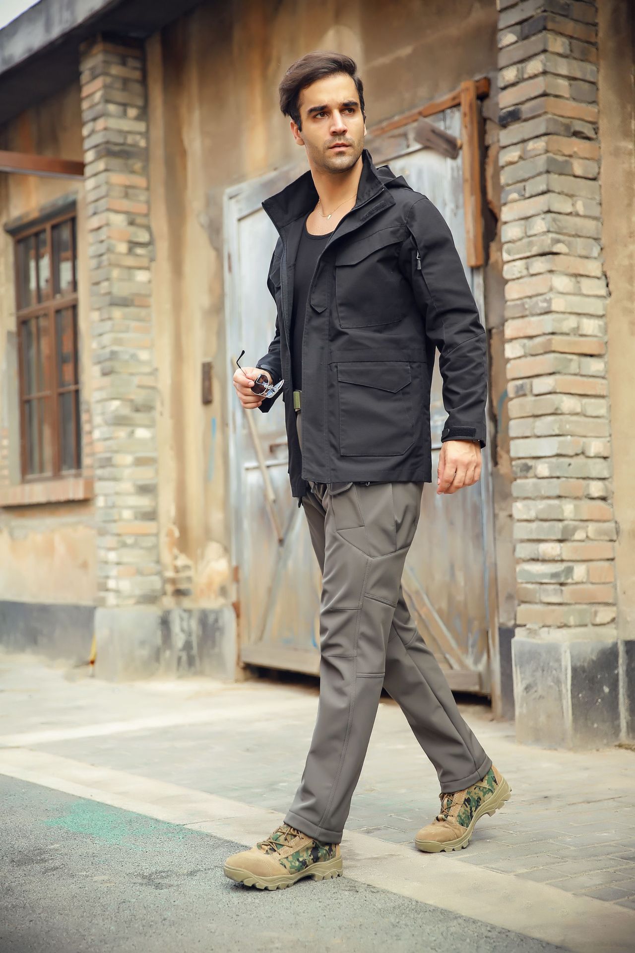 Man's clothing Archon Outdoor sharkskin soft shell pants Tactical Army Leggs Assault pants Waterproof warm men's camouflage_viptrois.com