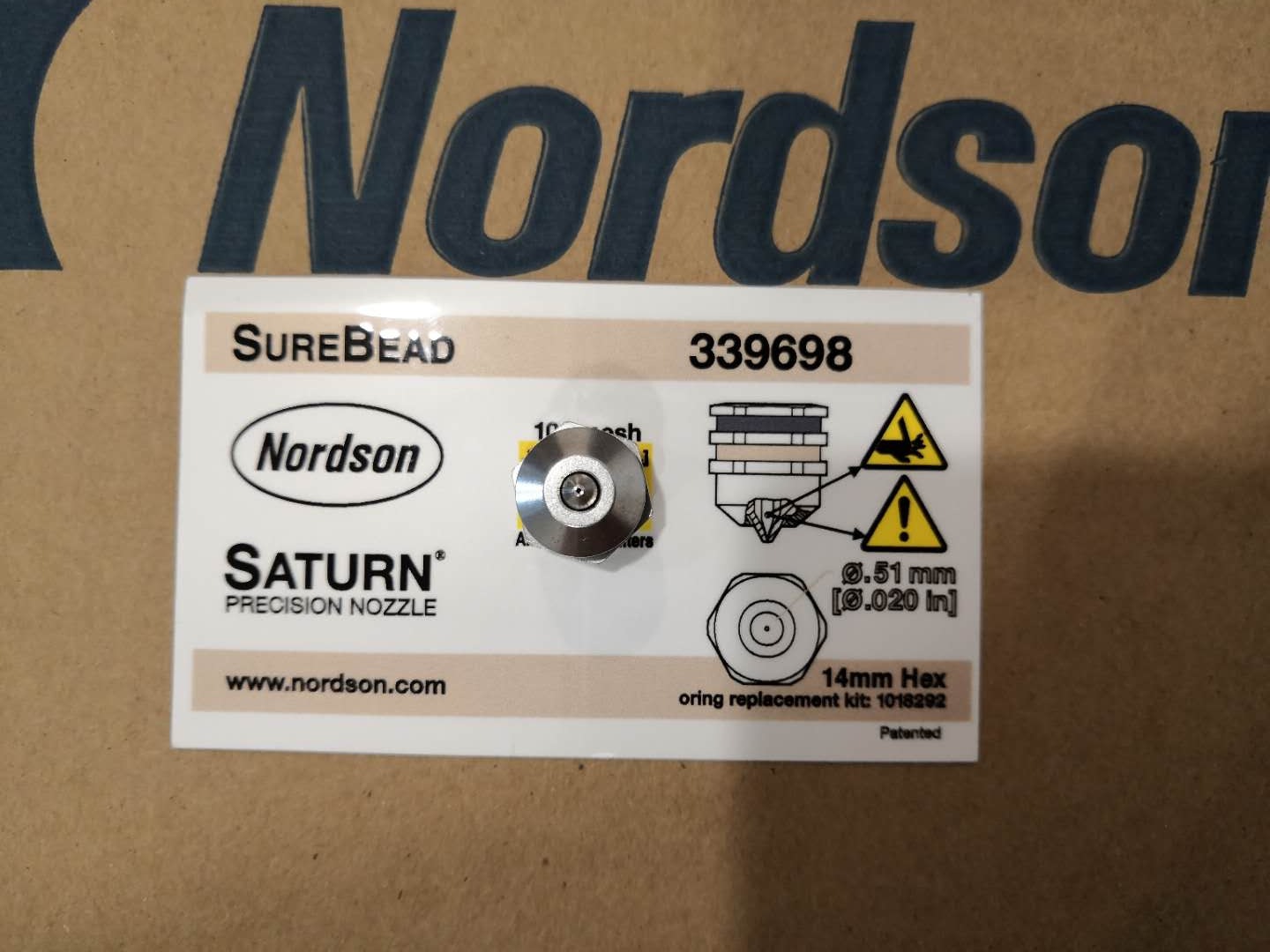 美国诺信 nordson 热熔胶 喷头 喷嘴 NOZZLE,SUREBEAD 339698