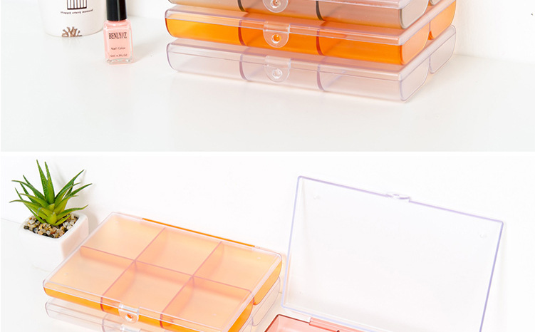 时代良品简约饰品首饰单层收纳盒针线纽扣耳钉硬币储物盒SD-N