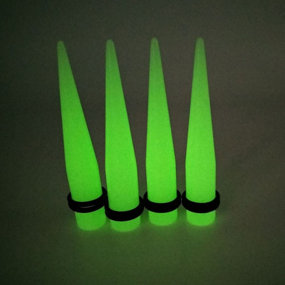 Acrylic Luminous Spike Ear Taper Expander - Geometric Body Jewelry for Ear Piercing detail image 9