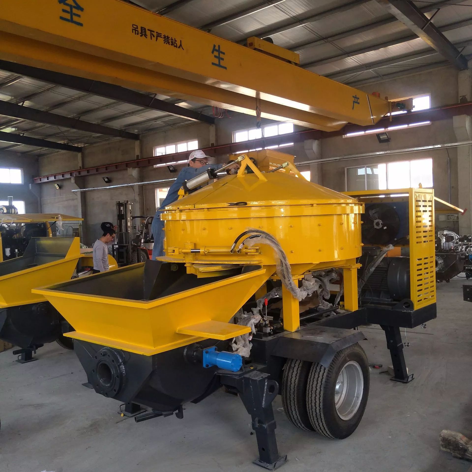 LHB40-50搅拌机带输送泵 LHB40-50搅拌泵送一体机 盘式搅拌机带泵