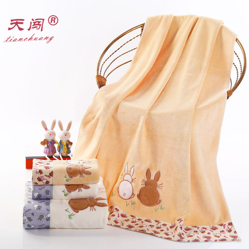 Supply Gaoyang gift bath towel fiber bath towel Gaoyang Tianchuang towel wholesale embroidered logo