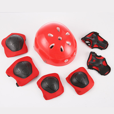 儿童平衡车护具7件套 扭扭车A3头盔地雷护具套装溜冰鞋头盔护具|ms