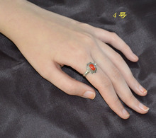 九秘坊西藏红宝石戒指925纯银活口戒指指环尼泊尔手工民族风