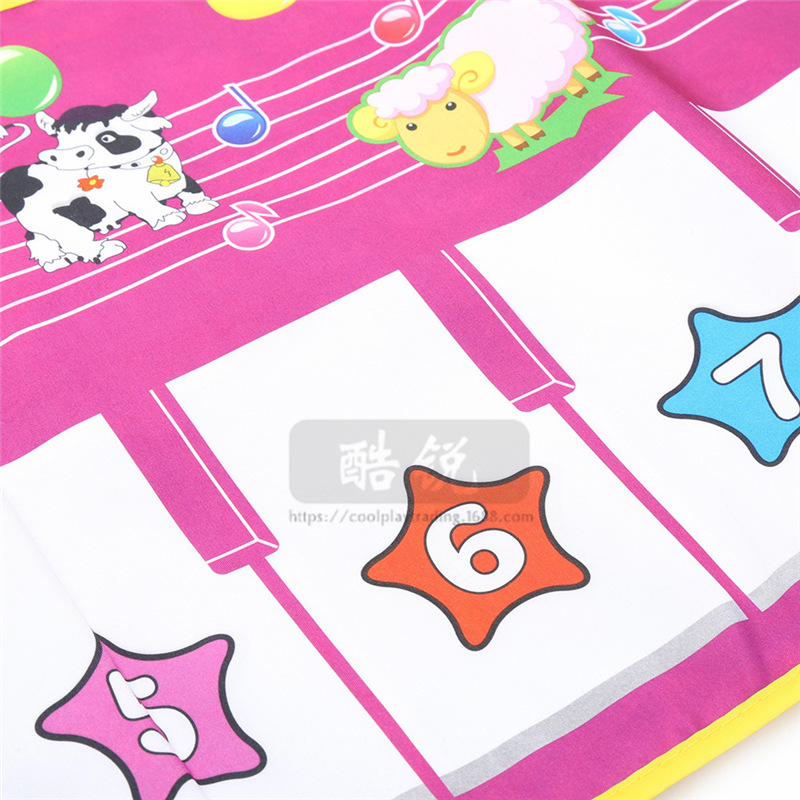 兒童音樂地毯游戲地毯閃光鋼琴毯紫色琴墊腳踏跳舞毯玩具跨境專供