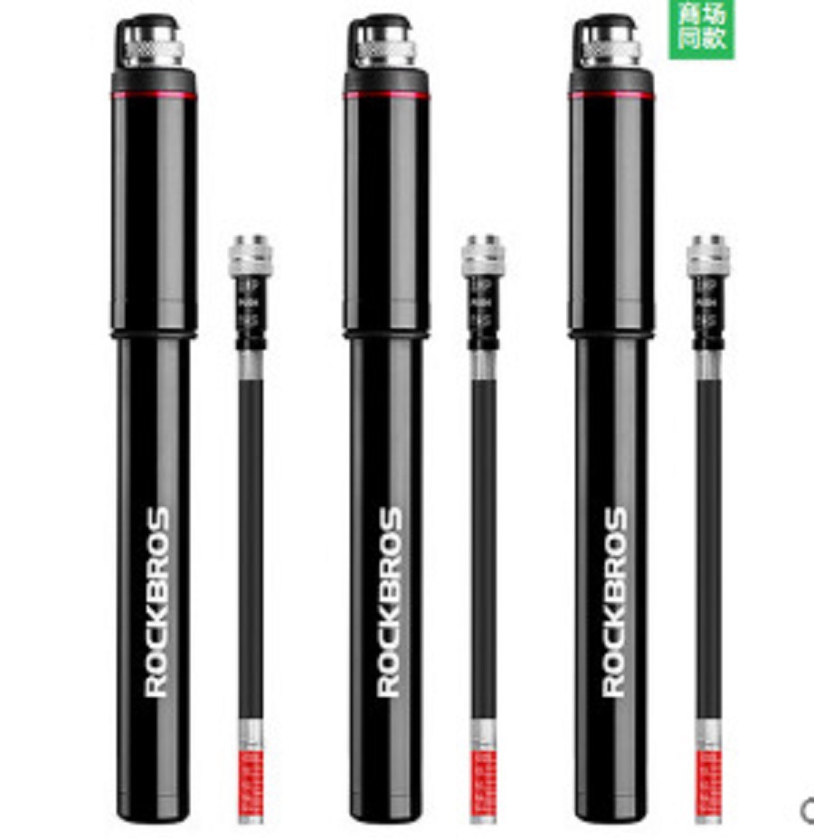 Rock Brothers High-pressure Portable Pump Bicycle Beauty Mouth Road Bike Mountain Bike Riding Equipment Accessories