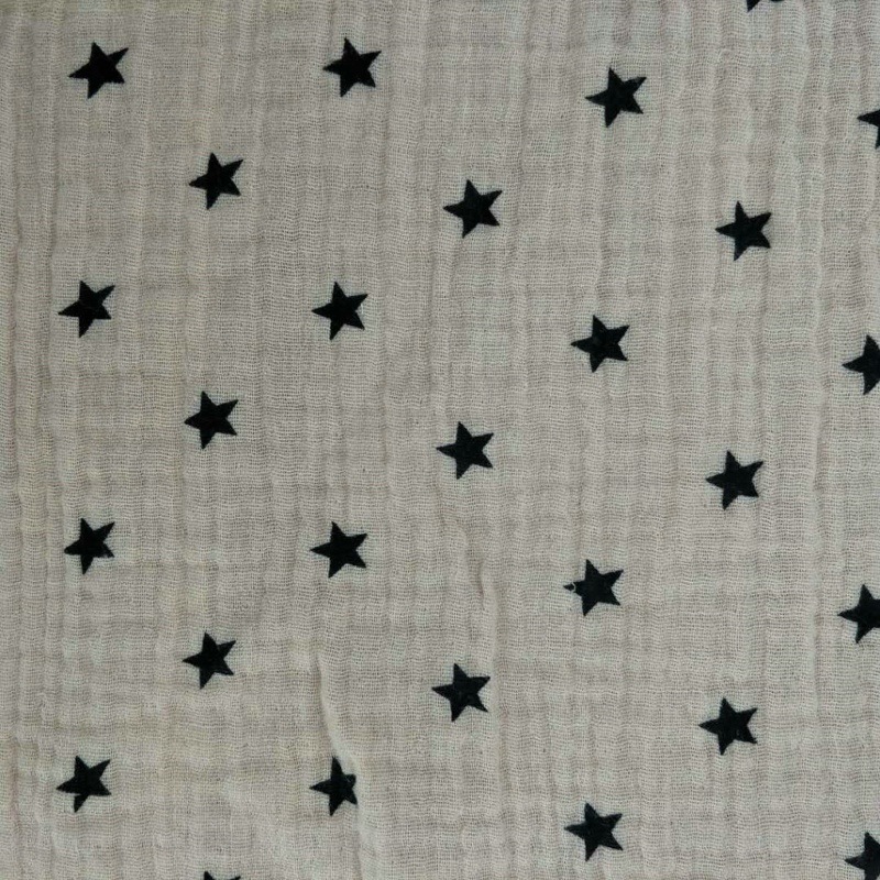 Baby class a 40s algodón de doble capa de tela de hilo de algodón lavado crepe de algodón impreso crepe ropa para el hogar tela