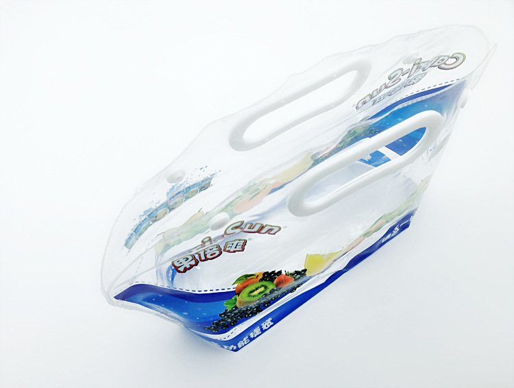 多功能PVC手提袋定制logo 透明PVC水果购物袋 PVC