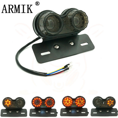 摩托车改装LED尾灯哈雷巡航太子车越野车沙滩车复古后尾灯刹车灯|ms