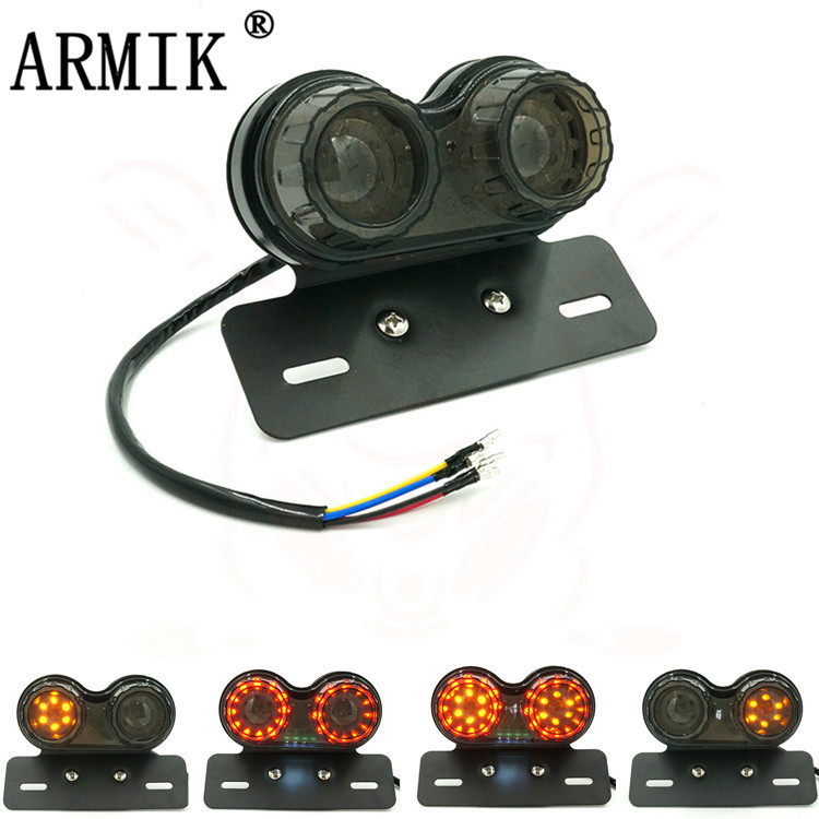 摩托车改装LED尾灯哈雷巡航太子车越野车沙滩车复古后尾灯刹车灯|ms